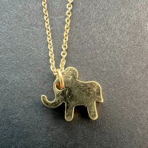 Golden Elephant Necklace - Sterling Silver - NWT
